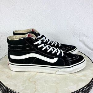 Vans SK8 Hi Unisex Lace Up Sneakers Black Suede Canvas Street Athleisure‎ Shoes